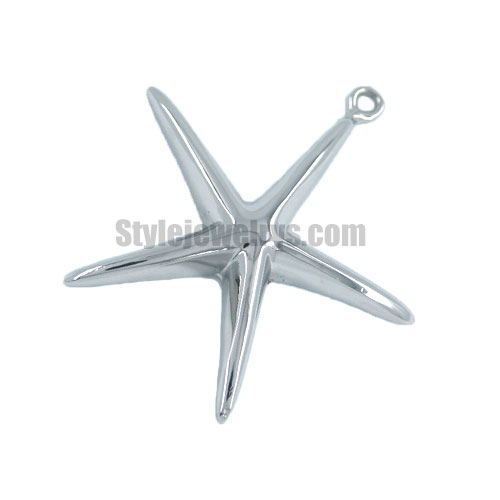 Stainless Steel jewelry pendant 3D Starfish Charm Pendant SWP0006 - Click Image to Close